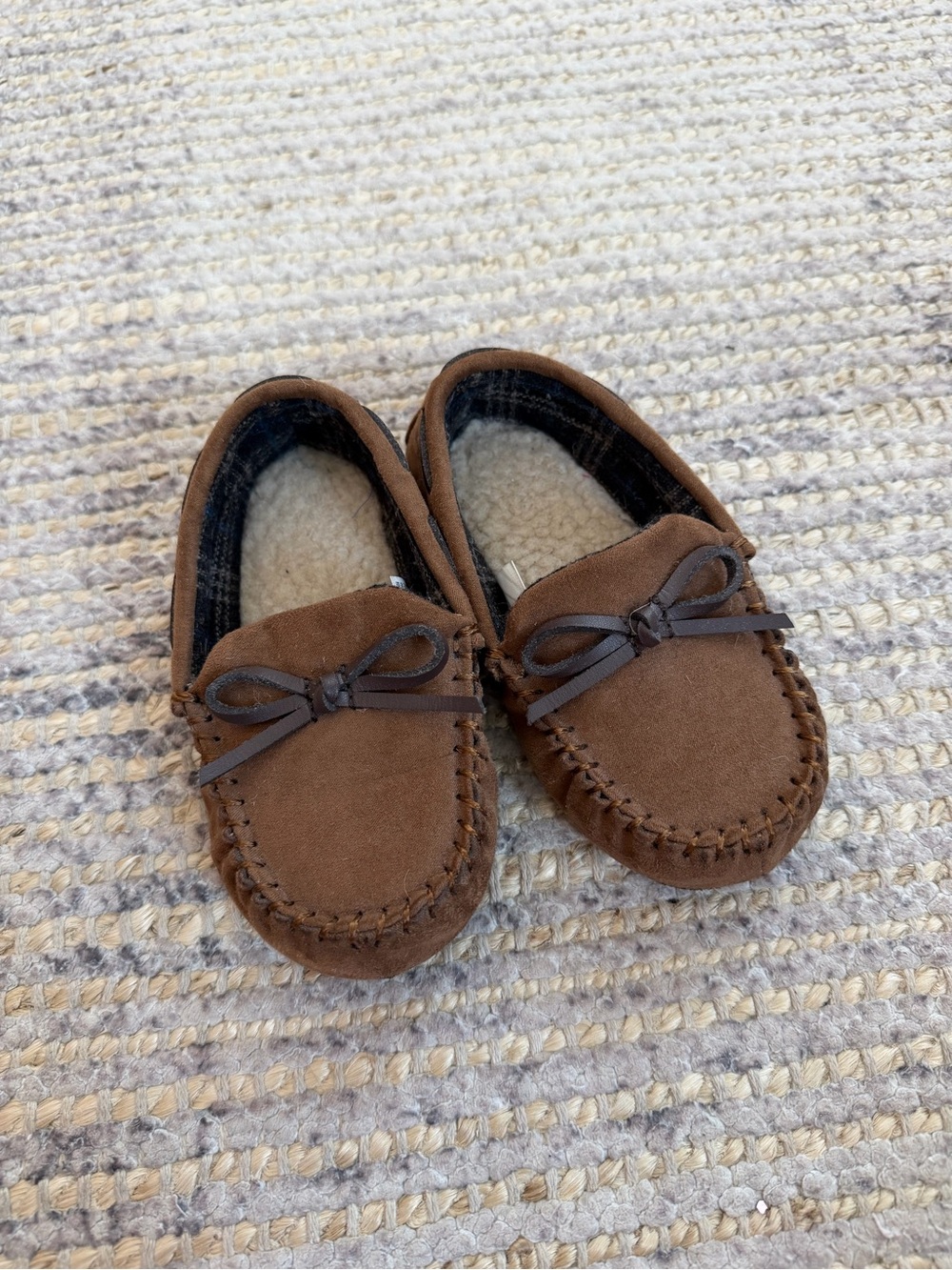 Target Toddler Brown Moccasin Slippers size 8T